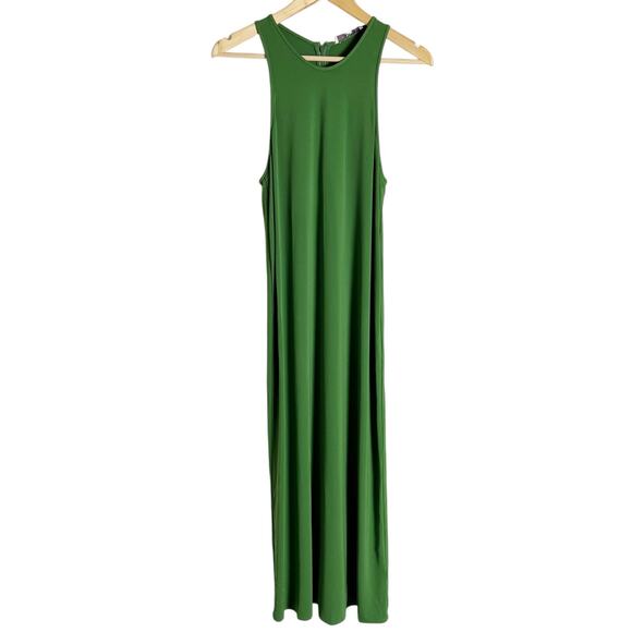 Tibi Serpentine Green Sleeveless Tank Midi Dress Size 4 - Picture 5 of 14